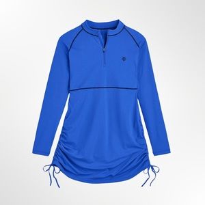 Coolibar UPF 50+ Women's Lawai Ruche Swim Shirt - Sun Protective - Large